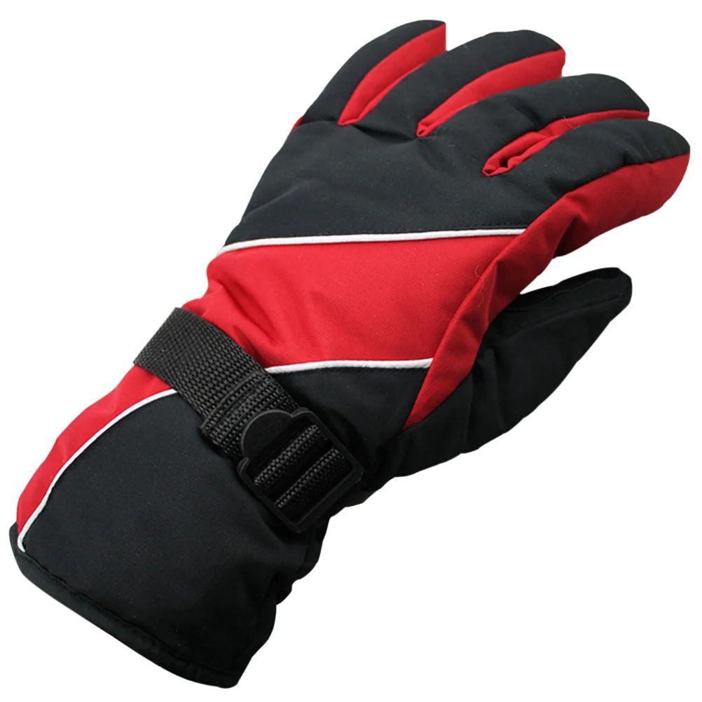 

Хлопковые зимние перчатки, водонепроницаемые ветрозащитные лыжные защитные теплые регулируемые спортивные лыжные зимние перчатки