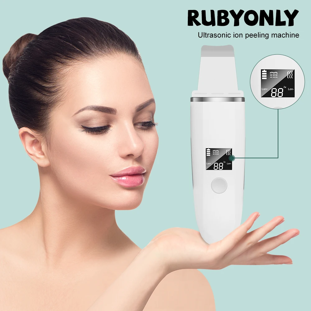 

Ультразвуковой скруббер для кожи лица, скруббер, пилинг ультрасонико, удаление угрей, вибрация, шпатель для лица, уход за кожей, очиститель для лица