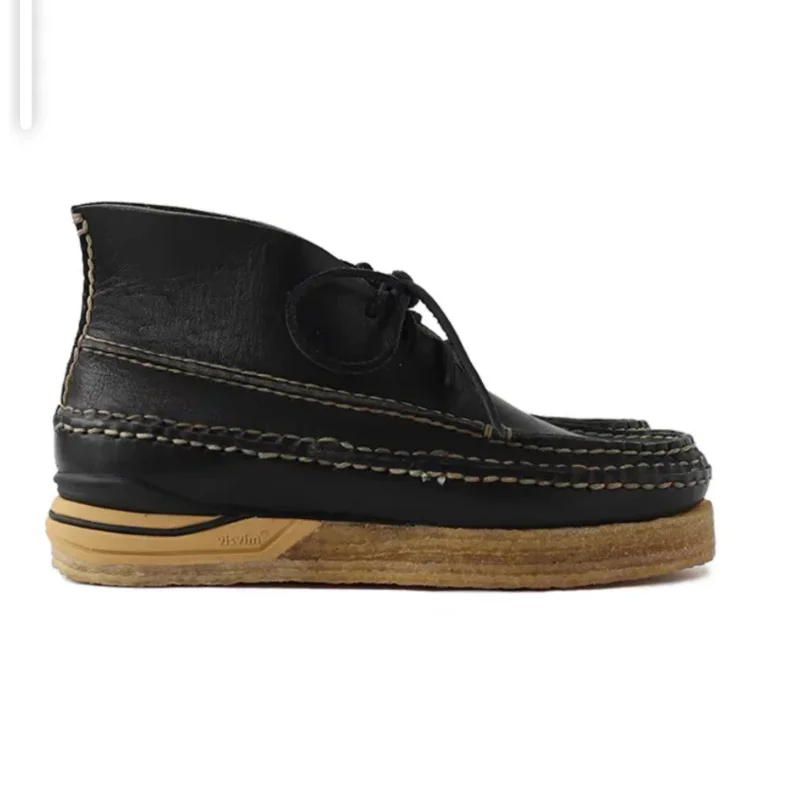 

VISVIM hand-stitched bison leather Goodyear casual thick-soled comfort shoes