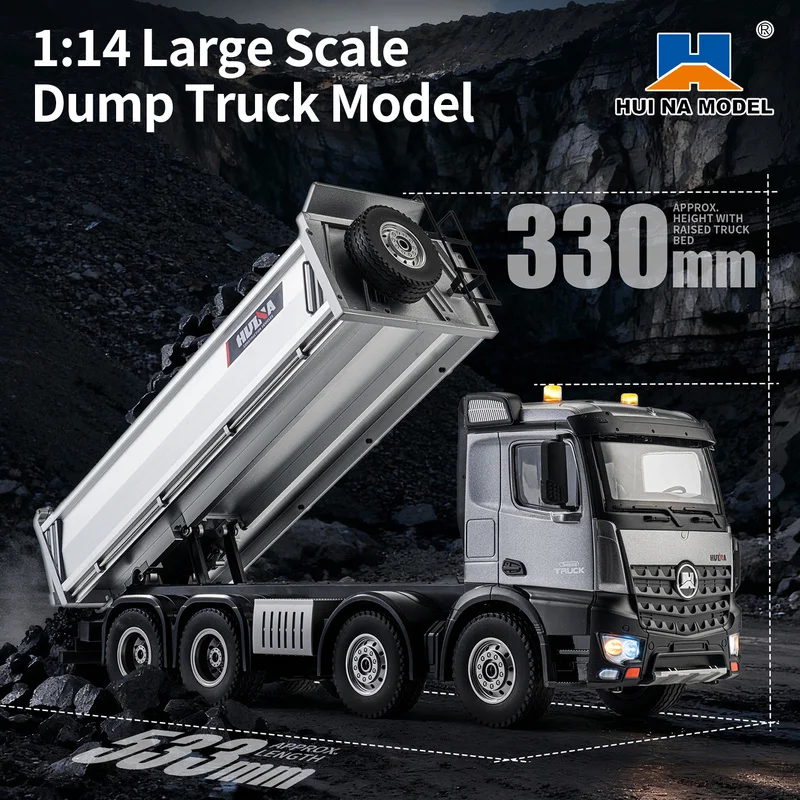 Alloy Remote Control Dump Truck Mixer RC Toy Model