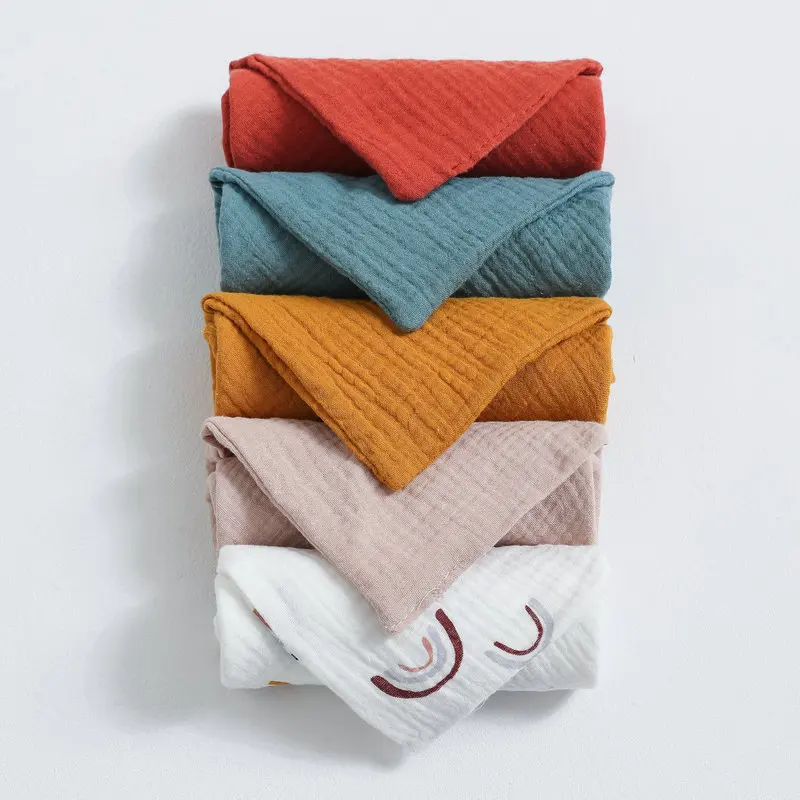 3/5pcs Baby Feeding Towel Soft 4 Layer Gauze Bath Towel Newborn Saliva Towel Burp Cloth Handkerchief Newborn Face Towel Bibs