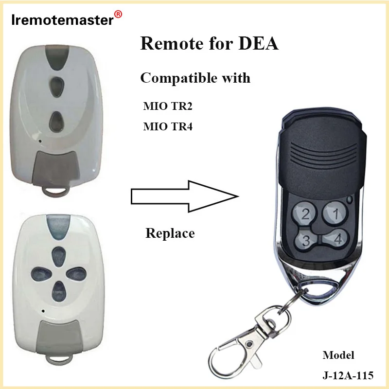 

For DEA Gate Control Garage Door Remote Control Replacement DEA Remote Garage Rolling Code 433.92MHz MIO TR 2/ MIO TR4