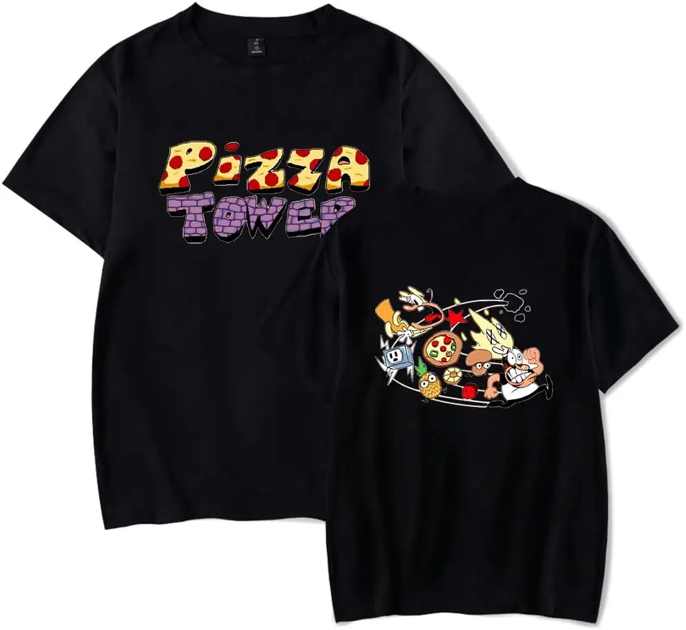 Pizza Tower Merch T Shirt Men Women Classic Short Sleev Top Tee