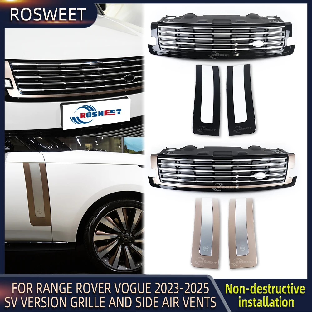 

Front Grille /Side Door Vent Cover Fender Trim For Land Rover Range Rover Vogue L460 SV Version 2023 2024 2025 Car Accessories