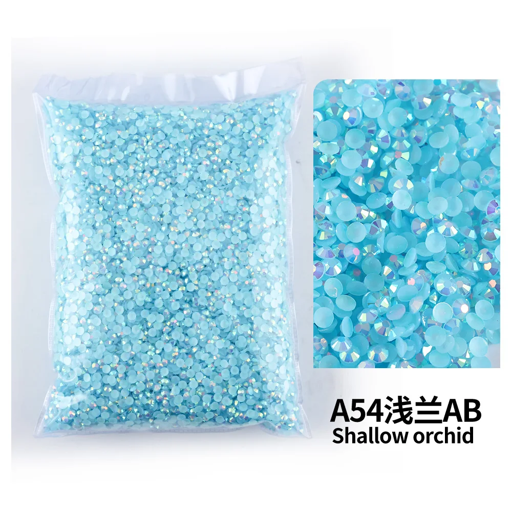 All Blue SeriesWholesale Bulk Resin Strass Jelly transparent AB 2mm,3mm,4mm,5mm,6mm FlatBack Nail Art Garment Dekoration