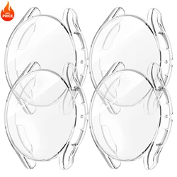 Premium TPU Watch Protector Case - Silicone Bumper Cover with Screen Protection, 1 - 4pcs Set - Galaxy 6 40mm (Transparent 4)