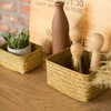Flower Storage Baskets Seagrass Rattan Basket Woven Straw Storage Box Container Sundries Organizer Snack Store Storage Baskets 4