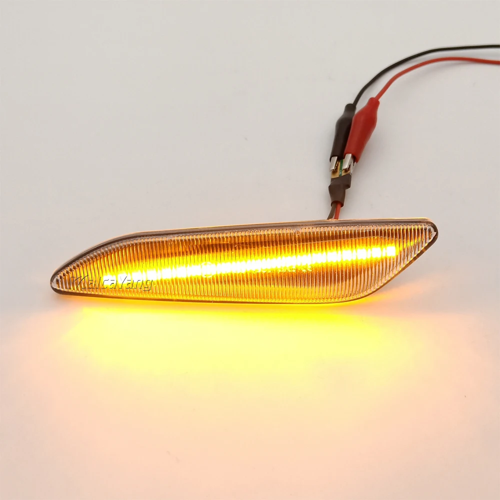 2Pieces Dynamic LED Side Marker Light Turn Signal Blinker Indicator ...