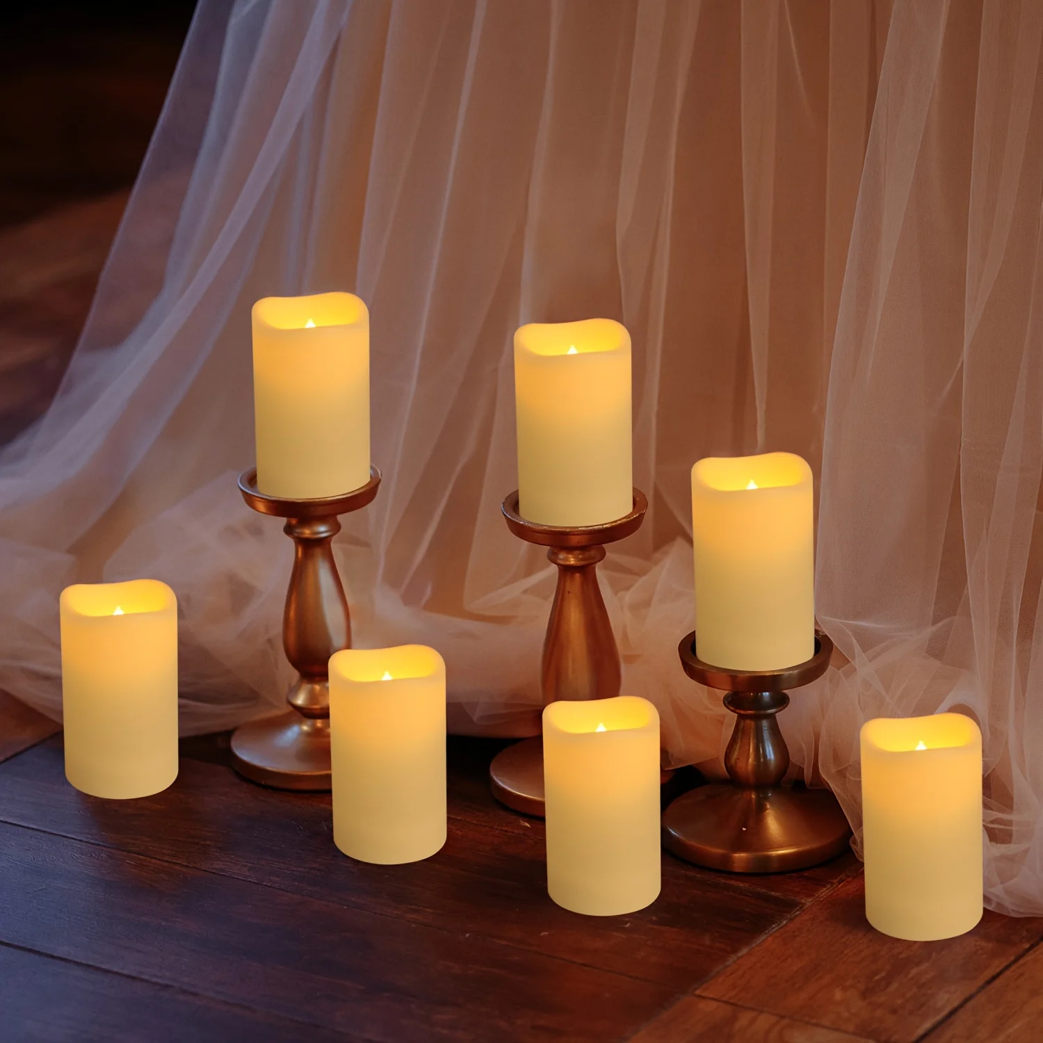 144 piezas/lámpara de vela a granel de llama de un solo tamaño, vela LED  con 4 controles remotos, decoración de boda, decoración del hogar -  AliExpress, image size:1500x1500