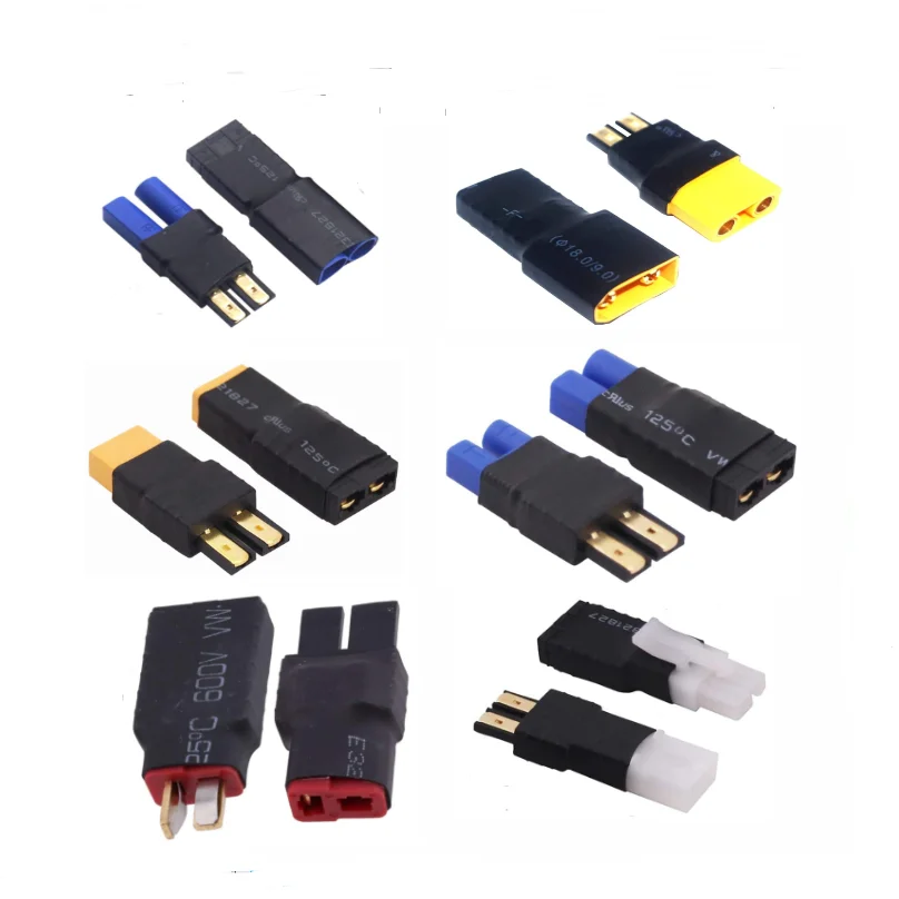 Adaptador Conector Tamiya Macho A Traxxas Hembra – 3 Piezas, Para Baterías Y Cargadores De Coches RC