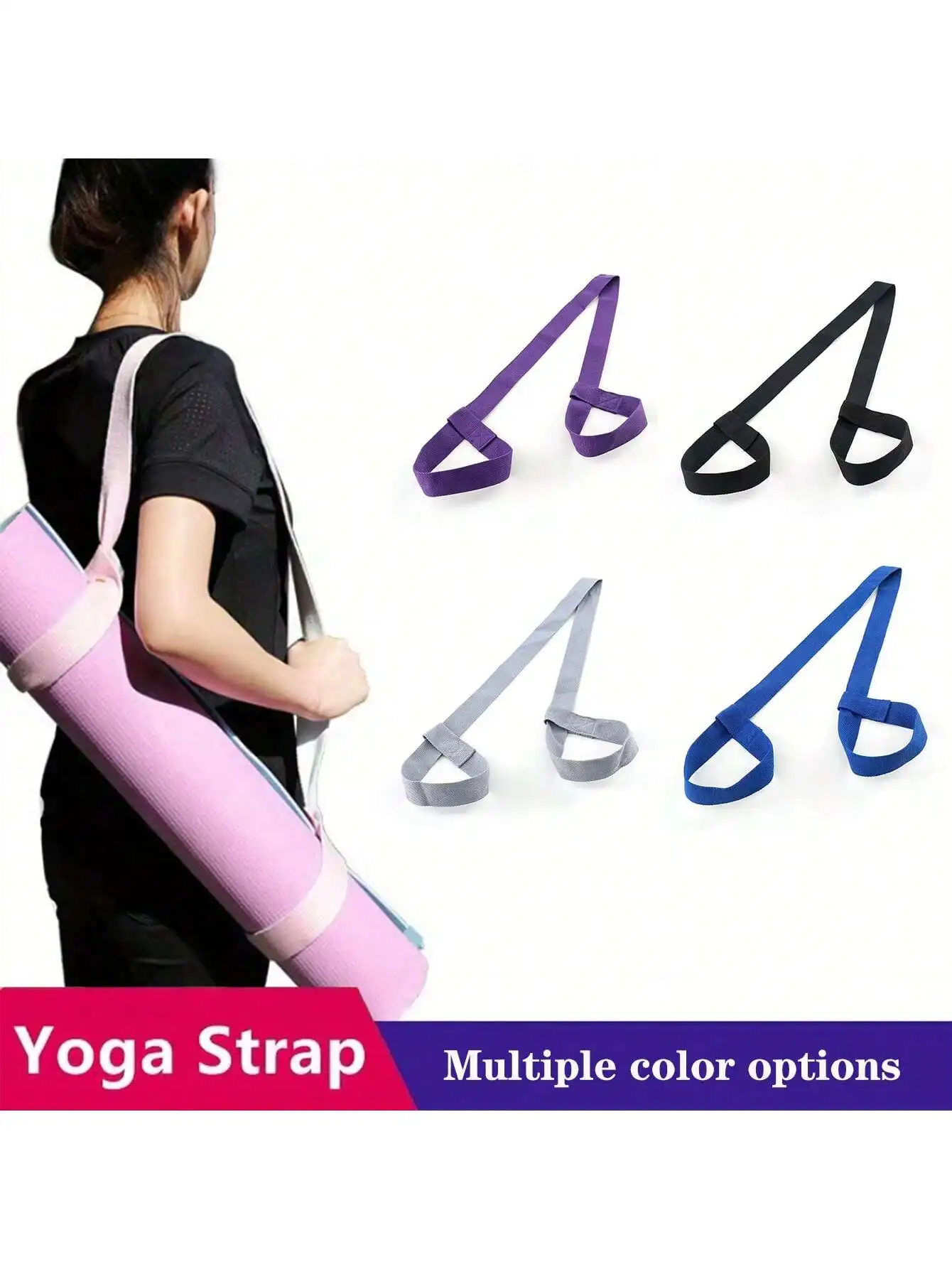 Portable Multipurpose Yoga Mat with Shoulder Strap & Binding Accessory