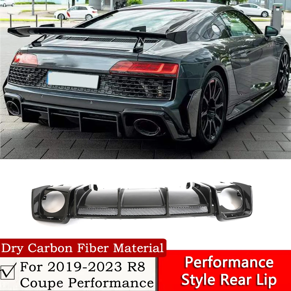 

Performance Style Rear Lip For R8 Coupe Performance 2019 to 2023 Modified Dry Carbon Fiber Material R8 GT Rear Diffuser