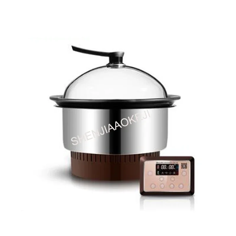 Electric Steam Pot Slow Cooker Ceramic Steam Seafood Pot 3.5L/hour Ousehold Multifunctional Upper Steamed and Under Boiled