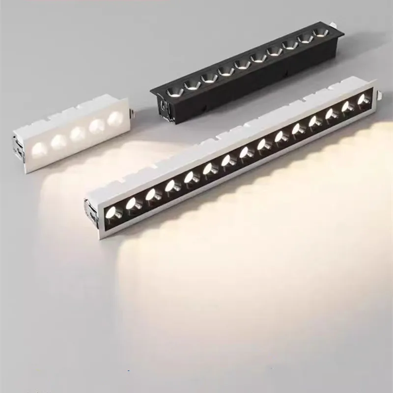 Description Picture 2 of itemDimmable LED grille light 10W/20W/30WAC110V220V line light embedded without main light tube light ceiling light indoor lighting