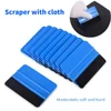 1Pcs car acessories Auto Styling Vinyl Fiber Window Ice Remover Cleaning Wash Car Scraper With Felt Squeegee Tool Film Wrapping 2