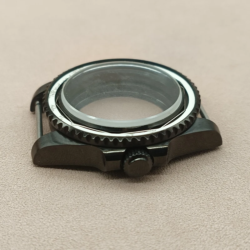 40mm Black Watch Case Sapphire Glass Fits NH35 NH36 NH34 ETA2824 2836 Miyota8215 Mingzhu DG2813 3804 PT5000 Movement