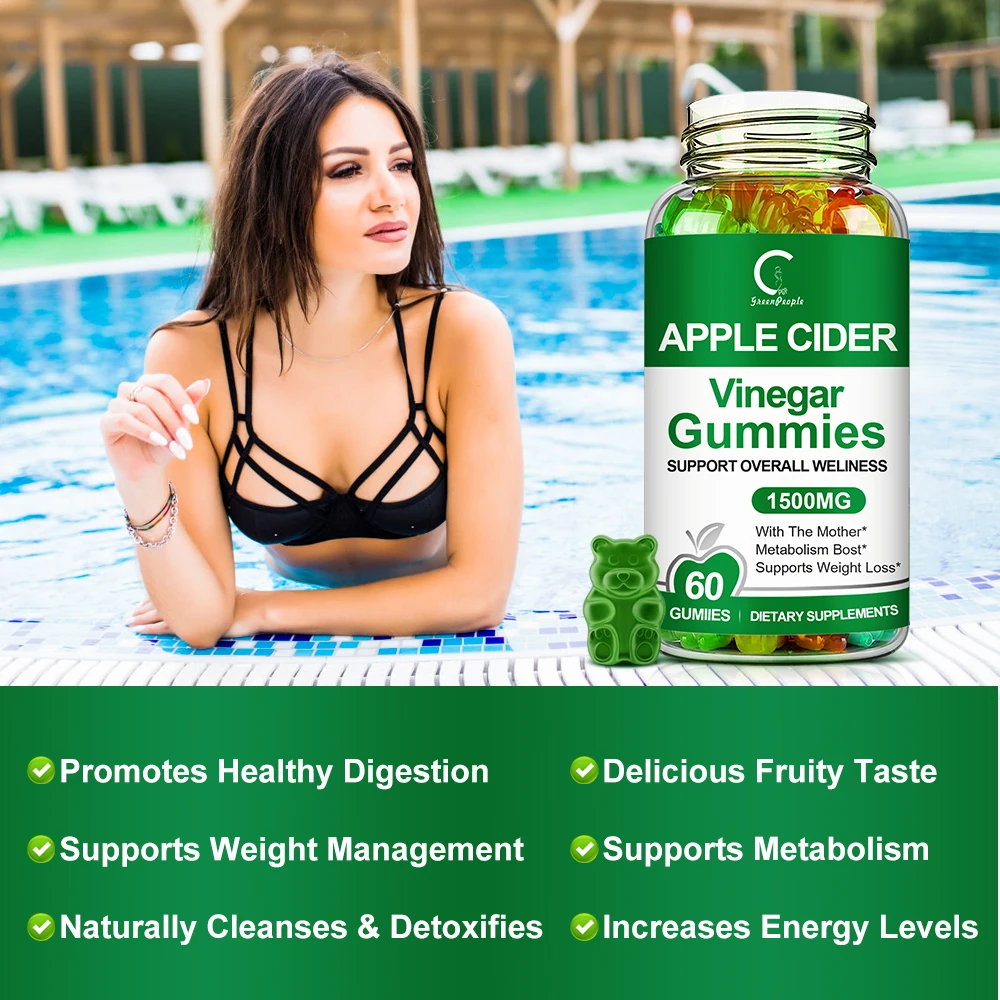 GPGP Apple Cider Vinegar Gummies Ketone Diet For Keep Fitness Weight Management Improve Immunity For Men And Women