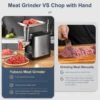 Electric Meat Grinder, Heavy Duty Meat Mincer, Sausage Stuffer Maker, Food Grinder with Sausage & Kubbe Kit, 2 Grinder Plates 4