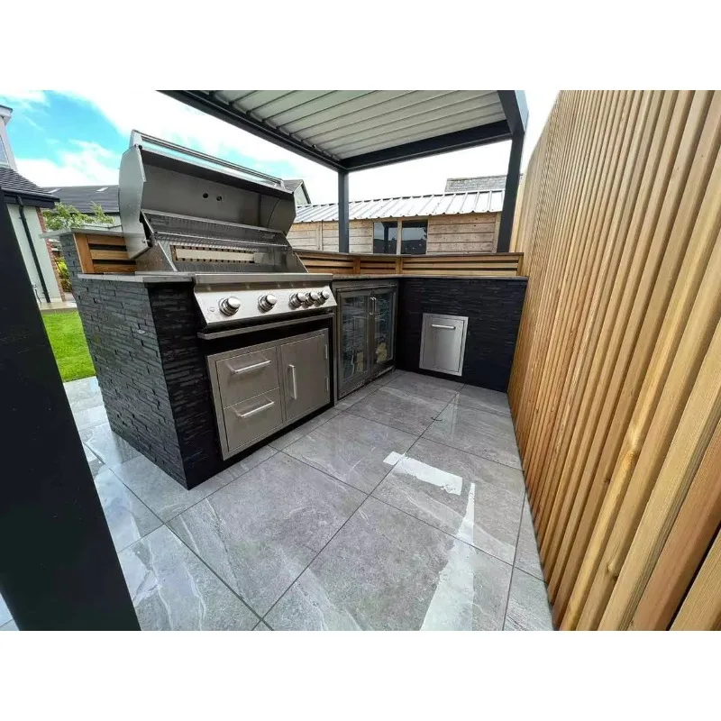 Summer Modular Outdoor Kitchen for Camping Set Convenient BBQ Grills Including Pizza Oven Grill for Outdoor Adventures image 6