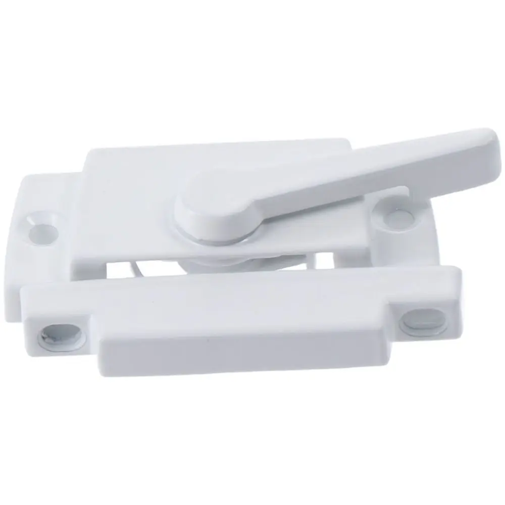 Cam Action Window Sash Locks with Keeper White Sliding Window Sash Locks for Double Hung Security