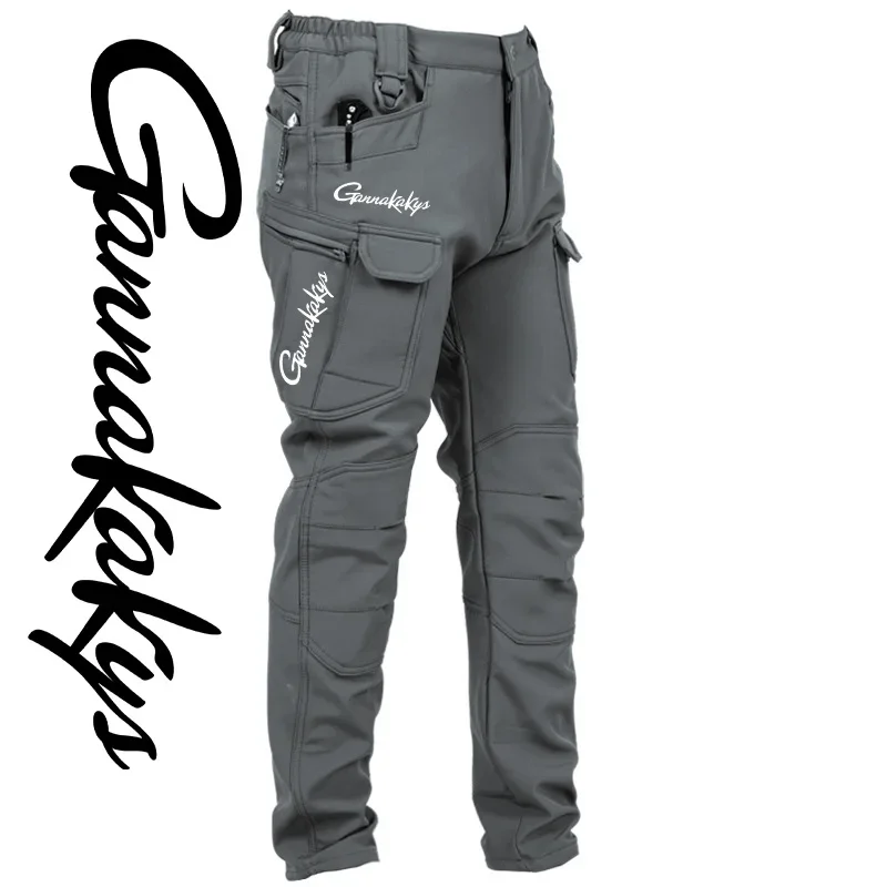 Wading Pants Men Fishing Pants Men Hiking Pants Autumn and Winter Sports Fishing Pants Windproof and Durable Sports Camping Hiking Pants