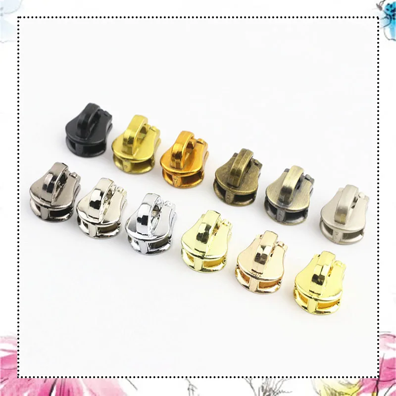 

20Pcs Zipper Sliders for 5# Metal Zippers Down Jacket Pocket Bag Zip Head Repair Kits DIY Sewing Accessories