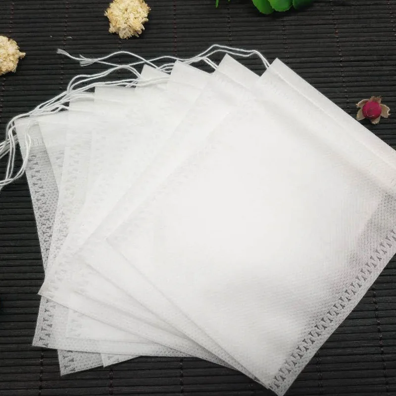 Non-Woven Fabric One-Time Filter Draw Line Tea Bag disposable tea filter bags disposable tea bags 100pcs