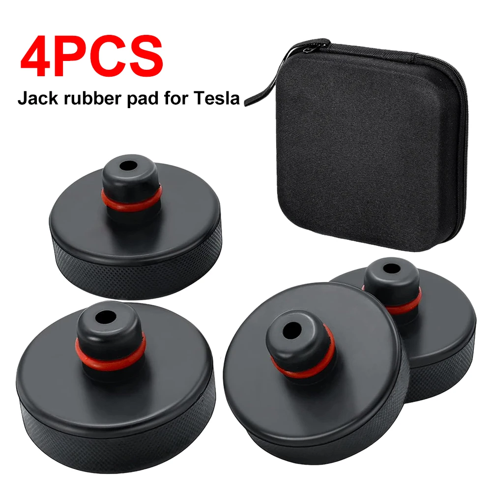 

4PCs For Tesla Model 3 Model S Model X Model Y Car Jack Pad Adapter Rubber Battery &Chassis Protection Black For Lifting Support