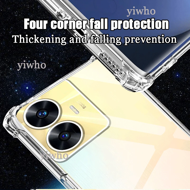 Phone Case Phone Protector Cover Clear Airbag Case for Realme C55 Soft TPU Cover Ultra Thin Shockproof Back Phone Capas C33 C30 C35 C30s C3 C11 C25y