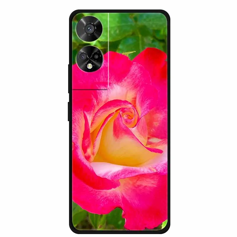 Lovely TPU Soft Silicone Painted Cat Phone Back Cover - 6.78  Coque