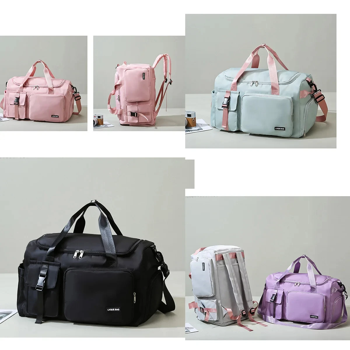 Gym Bag Backpack Sports Bags Travel Dry Wet Handbags Women Travel Fitness Swimming Weekender Duffel Shoes Shoulder Crossbody Bag 3
