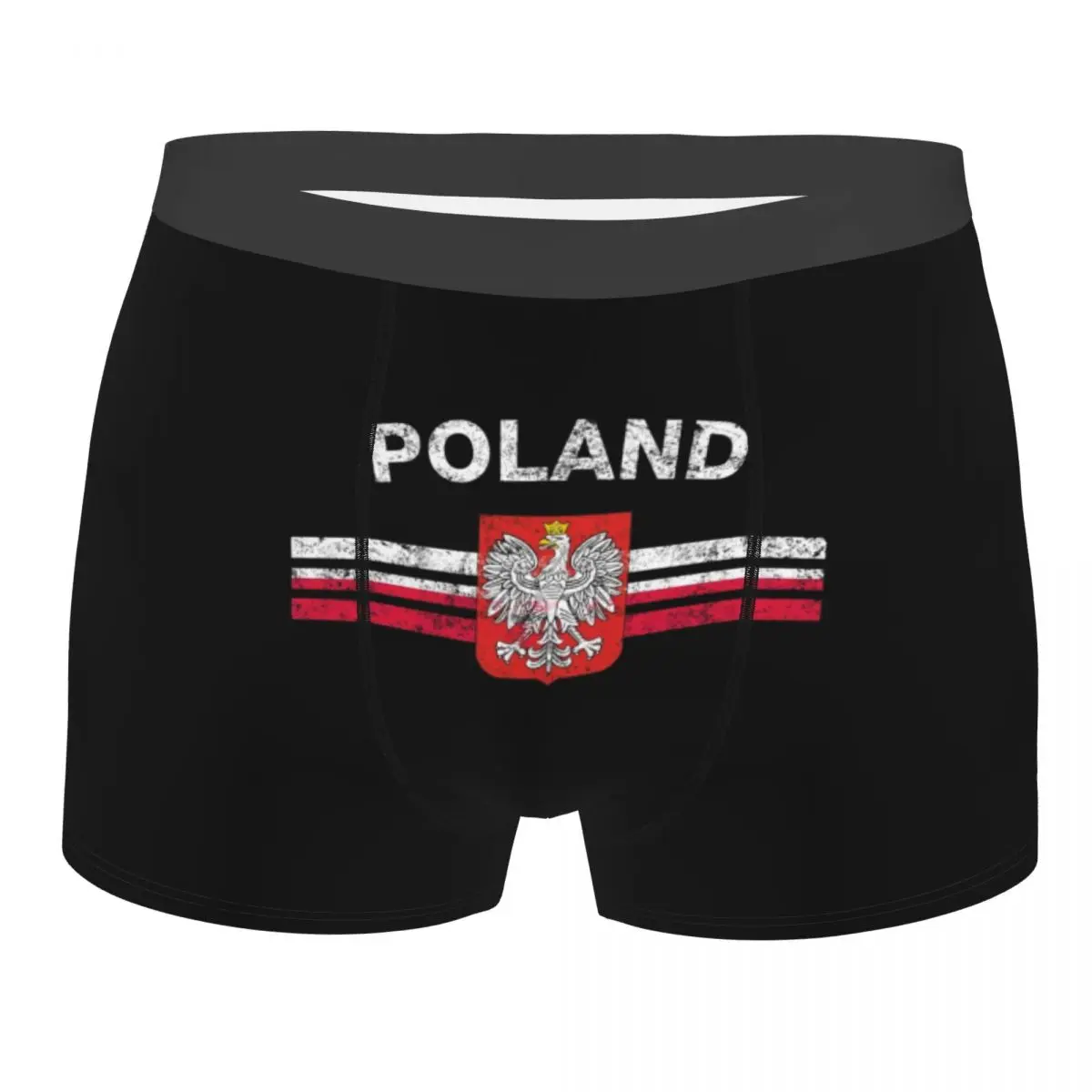 

Men Pole Emblem Poland Flag Boxer Briefs Shorts Panties Breathable Underwear Male Novelty Underpants