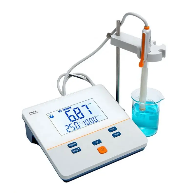 Sinosource Sinosource PH100B Digital pH Meter 0 to 14 pH Range Benchtop Design ...