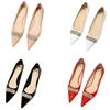 Women 4.5cm Thin Mid Heels Classic Pointed Toe Shoes Patent Leather Crystal Metal Decoration Lightweight Formal Ladies Pumps 1