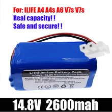 

NEW/14.8V 2600mah 3500mah Lithium Battery For 14.4v ILIFE A4 A4s V7 A6 V7s Plus Robot Vacuum Cleaner ILife 4S1P Full Capacity