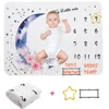 Ylsteed Baby Monthly Milestone Blanket Fleece Photography Background Prop for Boy Girl Lion Animal Rabbit Print Shooting Blanket 6