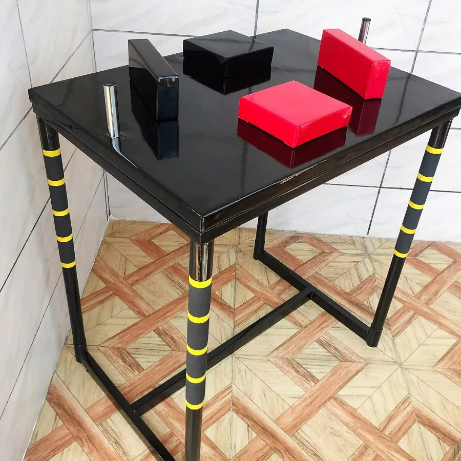 Arm Wrestling Table, Professional Armwrestling Tournaments Battle Table Fitness Equipment for Family Office Gym Club,Black