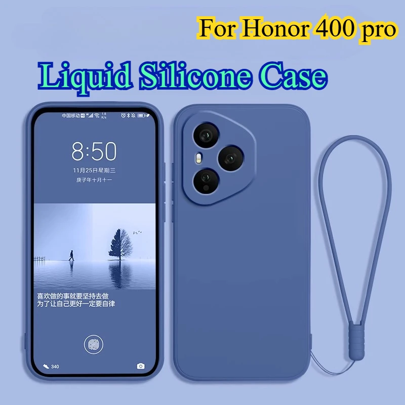 Liquid Silicone Matte Shockproof Bumper Case with Strap - Durable Back Cover s
