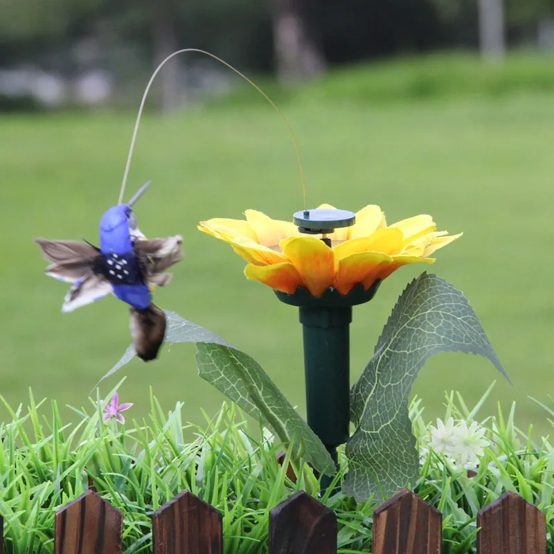 Solar Powered Dancing Fluttering Butterflies Flying Hummingbird Garden Decor Butterfly Decoration Animal Sculpture Decorations Garden Art Decor