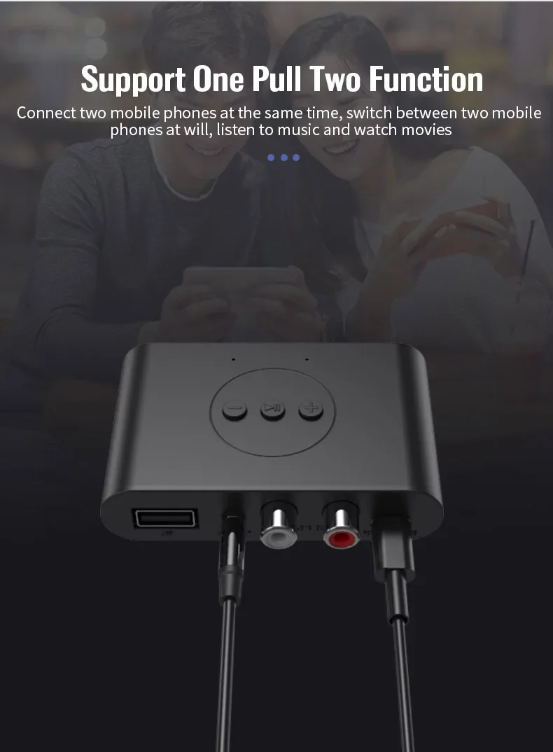 Bluetooth 5.0 Audio Receiver U Disk RCA 3.5mm 3.5 AUX Jack Stereo Music Wireless Adapter with Mic For Car Kit Speaker Amplifier bluetooth adapter bluetooth audio receiver audio adapter