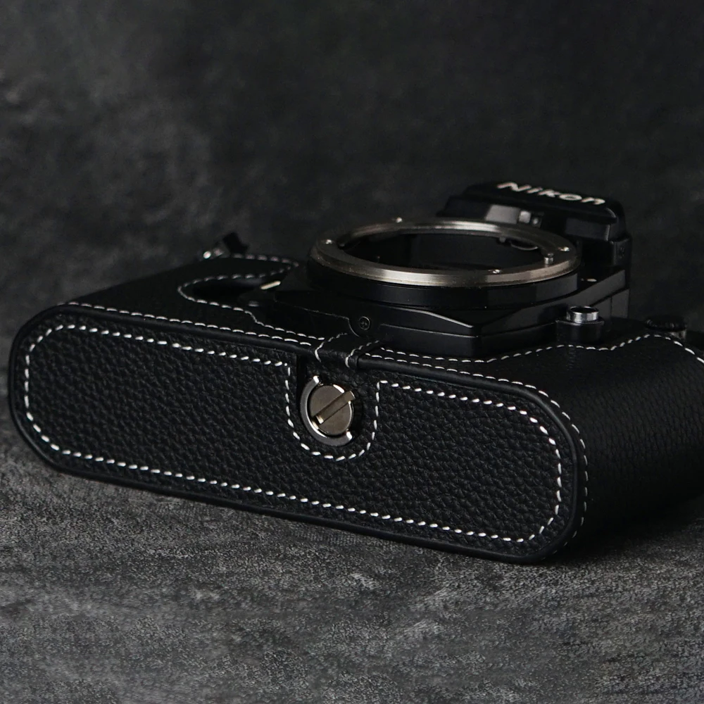 가죽 카메라 하프 케이스 필름 카메라 Nikon FM2 케이스 FM/FM2N/FE/FE2 안티 드롭 보호 케이스 용 가죽 소 가죽 가방