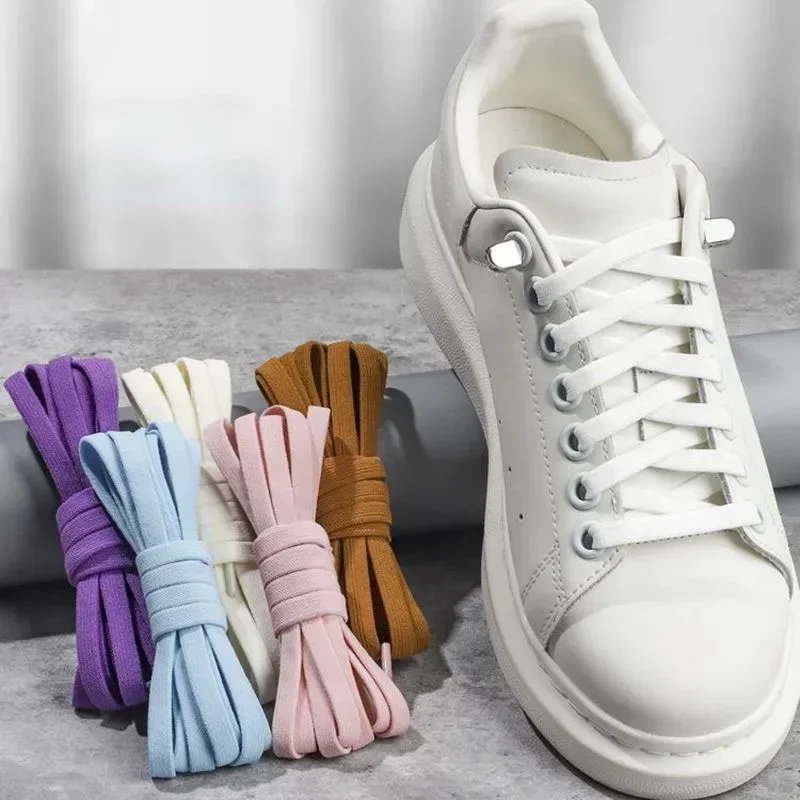 Elastic Shoelaces Sneakers Shoestring Without Ties End Locks College Style Rubber Band for Laces Shoes Accessories 1Piar