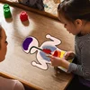 Montessori Body Parts Set Felt Board Stories Teaching Book for Toddlers Sensory Toy Preschool Teaching Story Travel Board 5