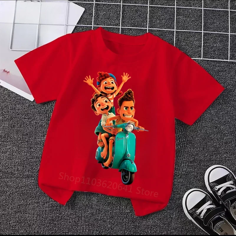 Disney 2024 Luca Fun Game Shorts - Adorable Cartoon Character T-Shirt For Boys & Girls, Stylish & Entertaining 6