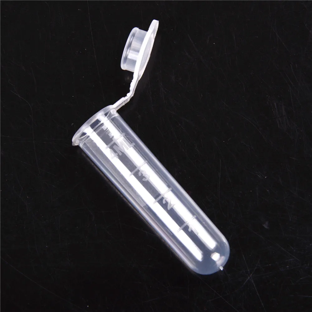 30Pcs 5ml Transparent Micro Plastic Test Tube Centrifuge Bottle Snap-on Lid For Laboratory Sample Storage Container School Stati