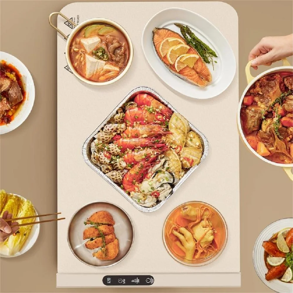 HOMEFISH Portable Multi-functional Table Mat Constant Temperature Home Heating Plate for Keeping Food Warm