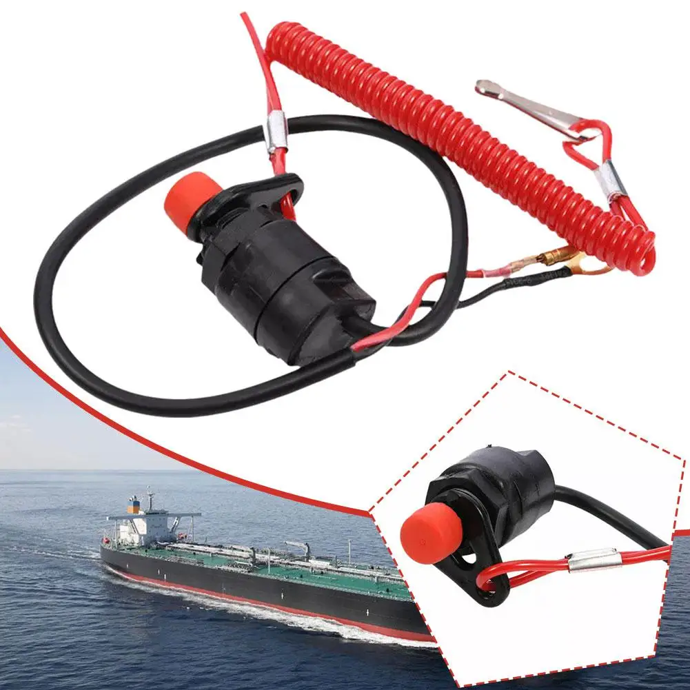 

Boat Outboard Engine Motor Kill Stop Switch Safety Tether Switches Motorcycle Lanyard Accessories Motorcycle J2U1
