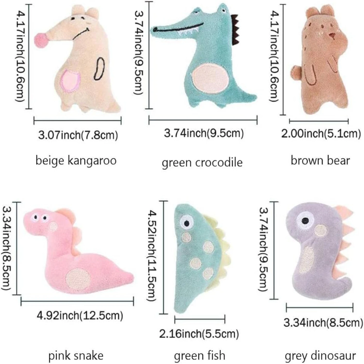 1/6 Pcs Catnip Toys for Indoor Cats Interactive, Funny Kitten Toy Cat Chew Toy, Gift for Cat Lovers, 6 Cute Animal Shapes Design