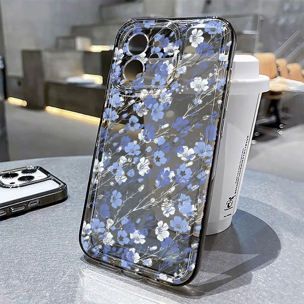 Floral Clear Shockproof Phone Case