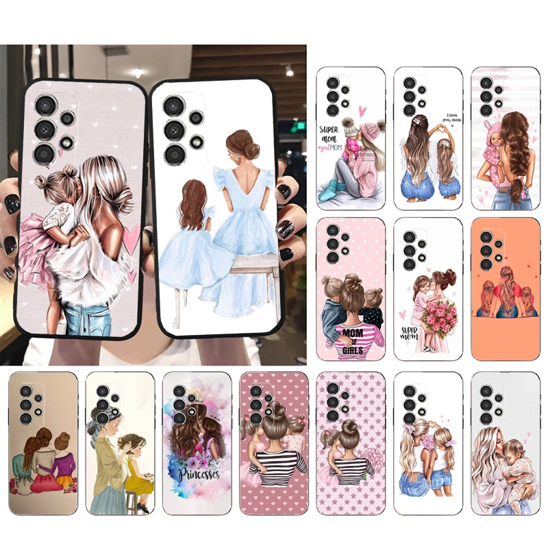 

Super Mom Mother Daughter Phone Case For Samsung Galaxy A52S A04S A21S A33 A23 A13 A14 A32 A52 A53 A54 A51 A71 M51